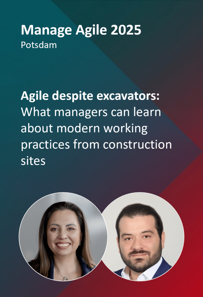 Manage Agile 2025 conference in Potsdam presentation about agile practices and lessons from construction sites