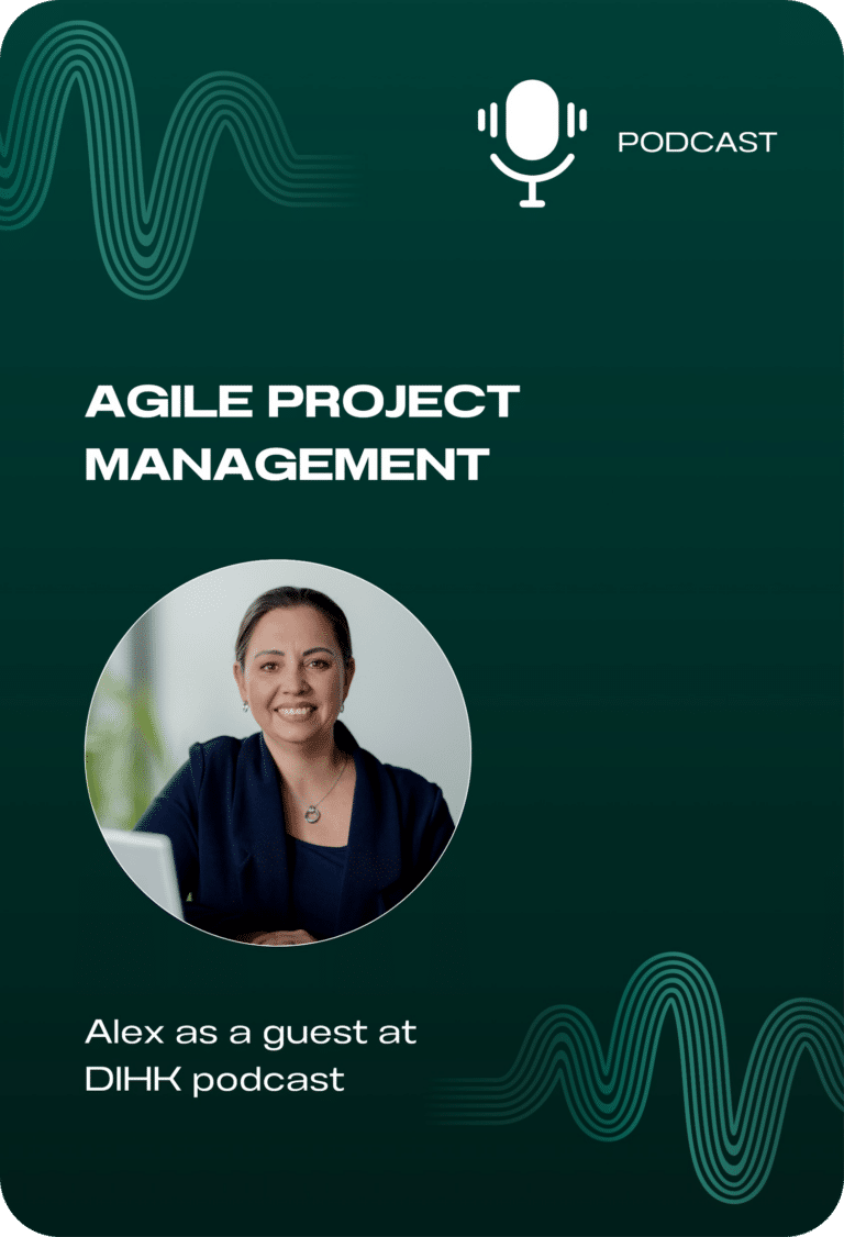 Agile project management podcast featuring Alex as guest on the DIHK podcast